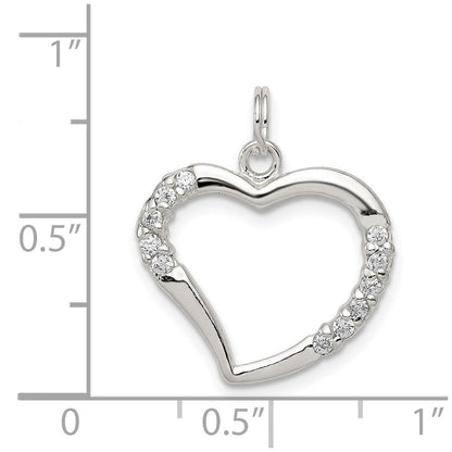 Sterlingsilber Zirkonia & Herz Anhänger
