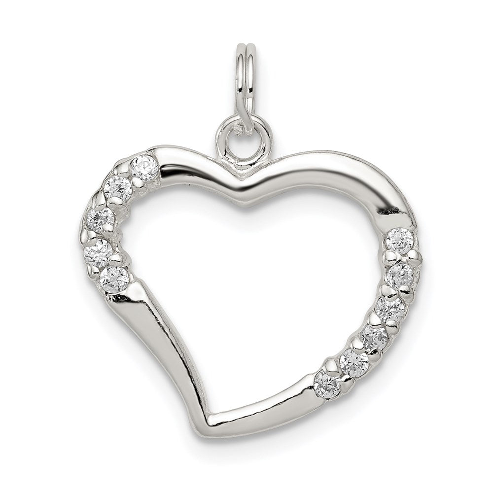 Sterlingsilber Zirkonia & Herz Anhänger