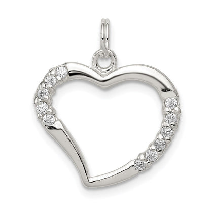 Sterlingsilber Zirkonia & Herz Anhänger
