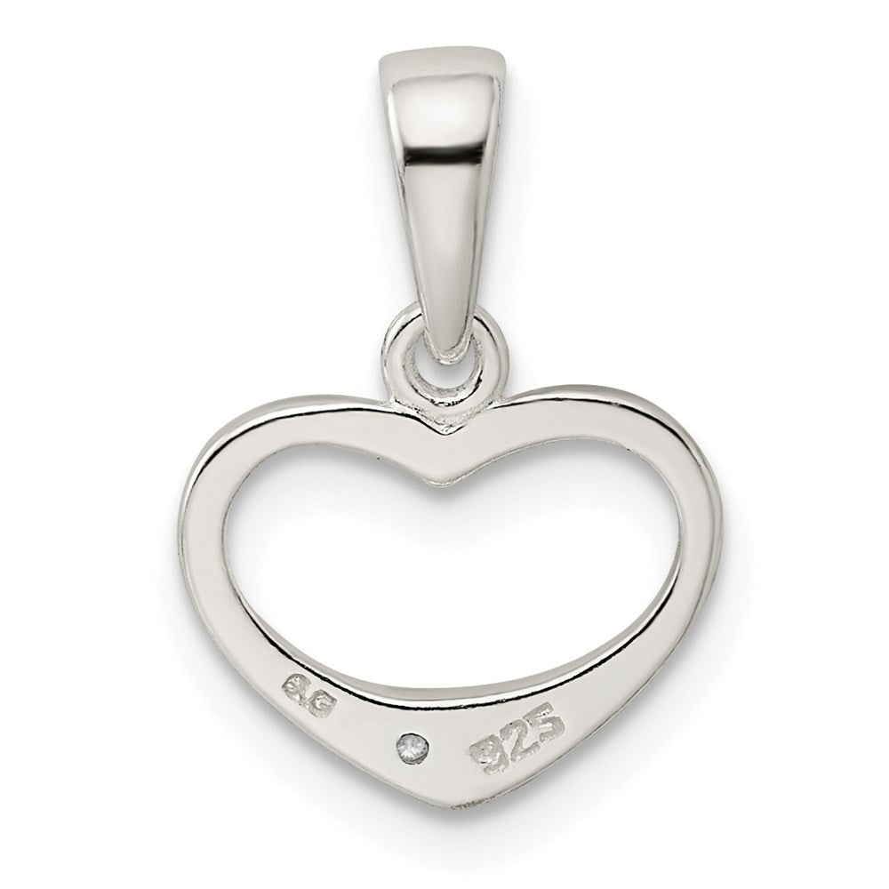 Sterlingsilber Zirkonia Herz Anhänger