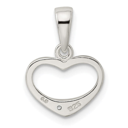 Sterlingsilber Zirkonia Herz Anhänger