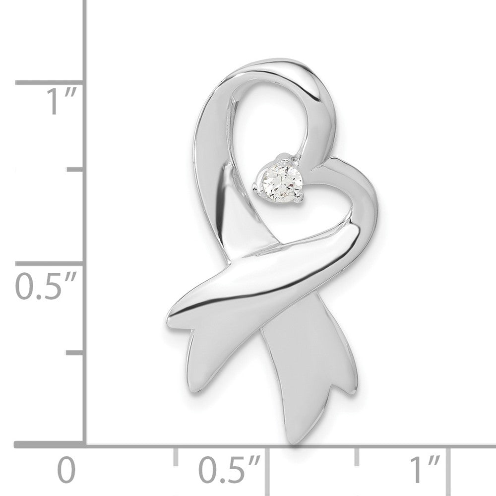 Sterlingsilber Zirkonia Herz Anhänger