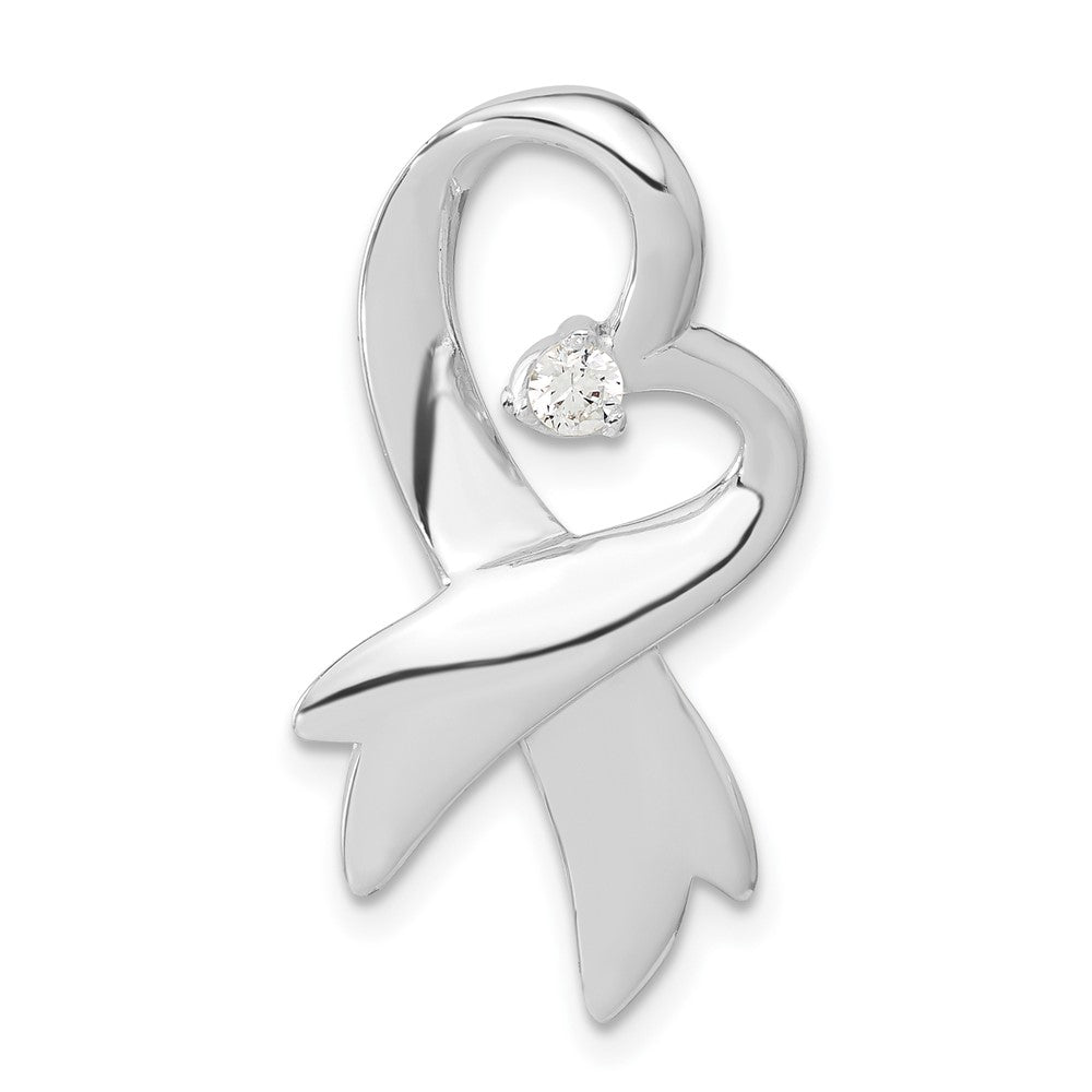 Sterlingsilber Zirkonia Herz Anhänger