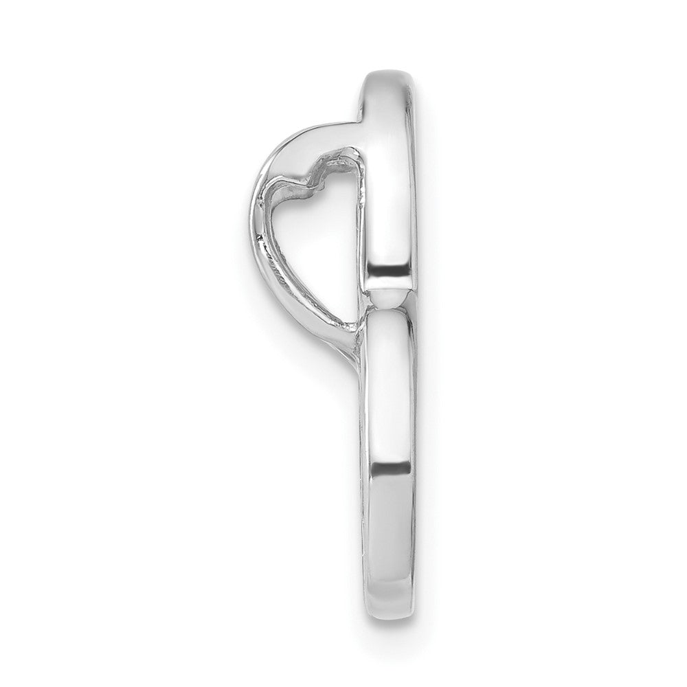 Sterlingsilber Rhodiniert Zirkonia Herz Anhänger