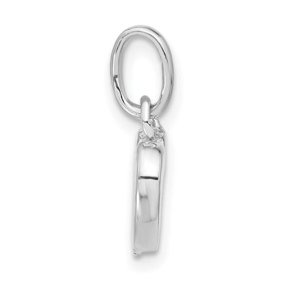 Sterlingsilber Rhodiniert Perlmutt Doppelt Herz Charm