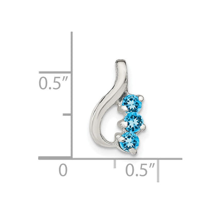 Sterlingsilber Blautopas Kette Anhänger
