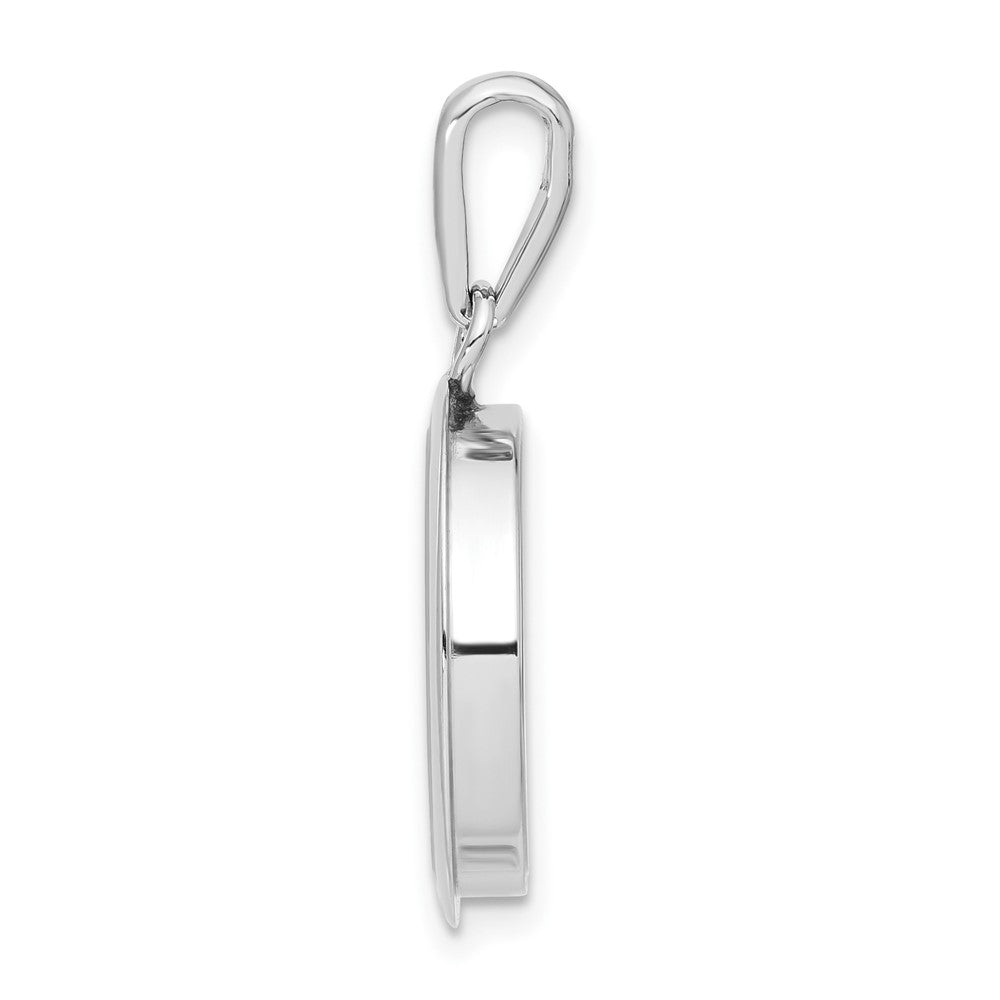 Sterlingsilber Rhodiniert Herzen & Floating Glas Perlen Anhänger