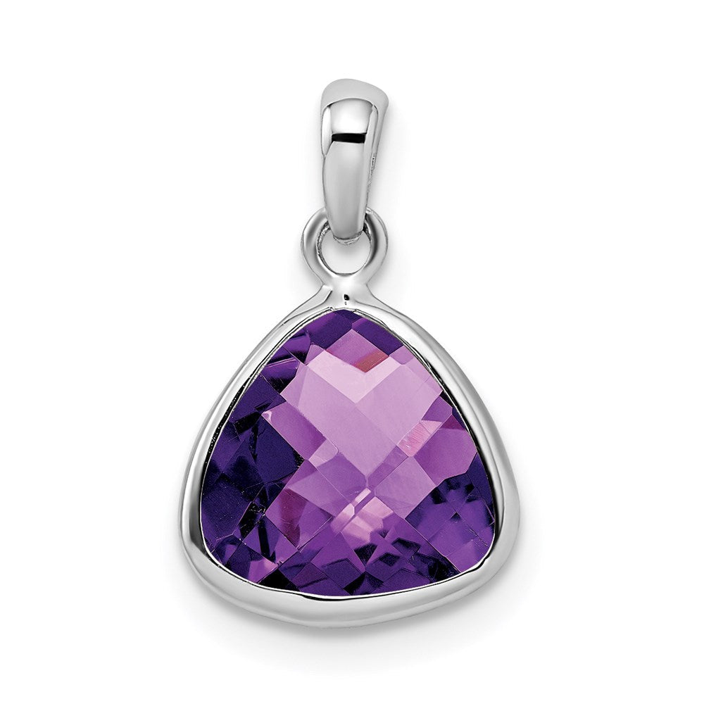 Rhodinierter Amethyst-Anhänger aus Sterlingsilber