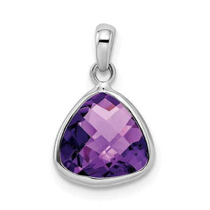 Rhodinierter Amethyst-Anhänger aus Sterlingsilber