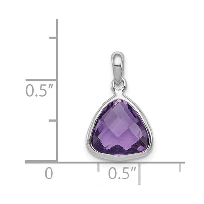 Rhodinierter Amethyst-Anhänger aus Sterlingsilber