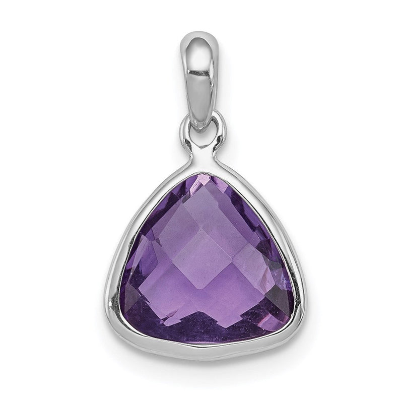 Rhodinierter Amethyst-Anhänger aus Sterlingsilber