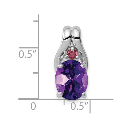 Anhänger aus rhodiniertem Sterlingsilber mit Amethyst