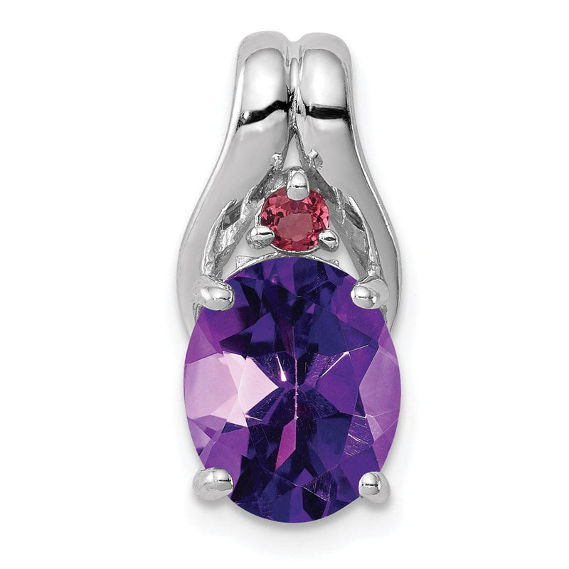Anhänger aus rhodiniertem Sterlingsilber mit Amethyst