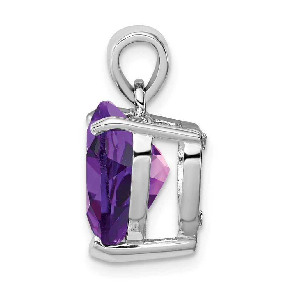 Anhänger mit Amethyst aus rhodiniertem Sterlingsilber