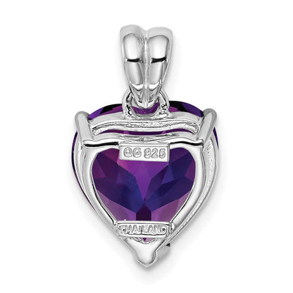Anhänger mit Amethyst aus rhodiniertem Sterlingsilber