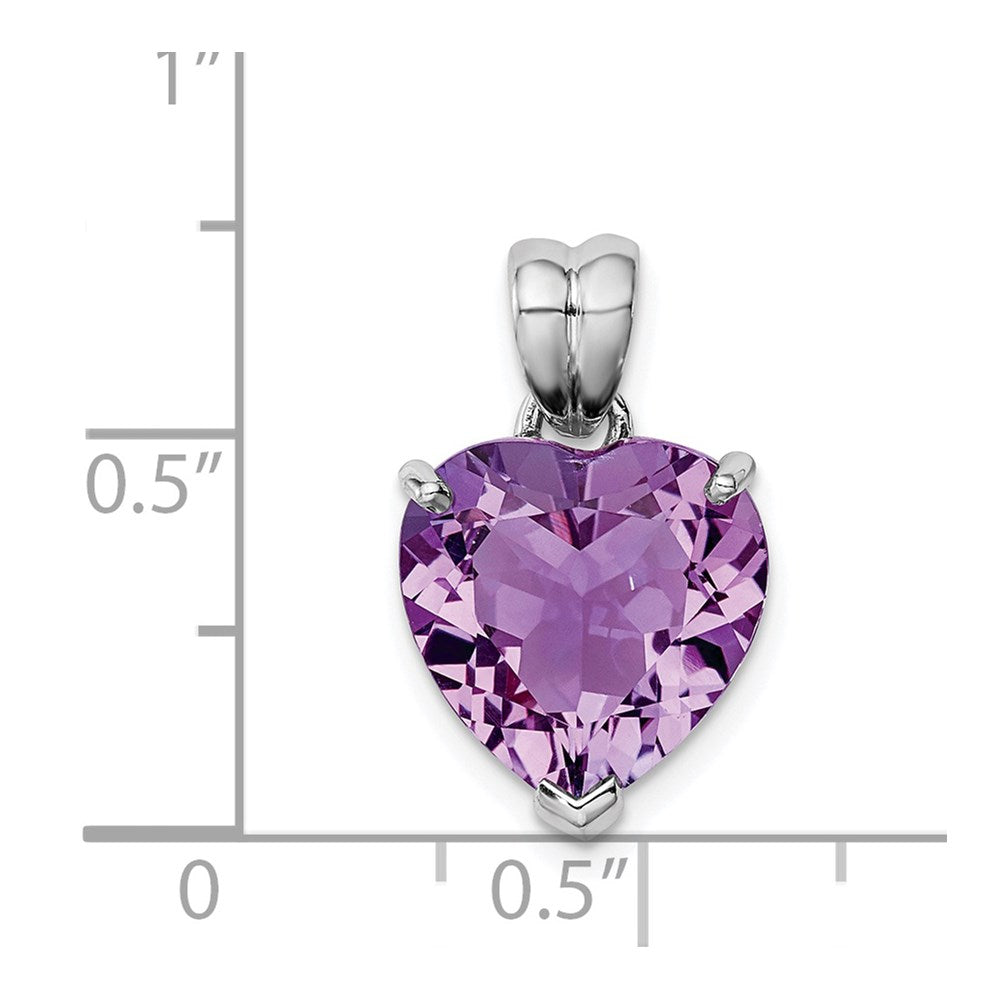 Anhänger mit Amethyst aus rhodiniertem Sterlingsilber