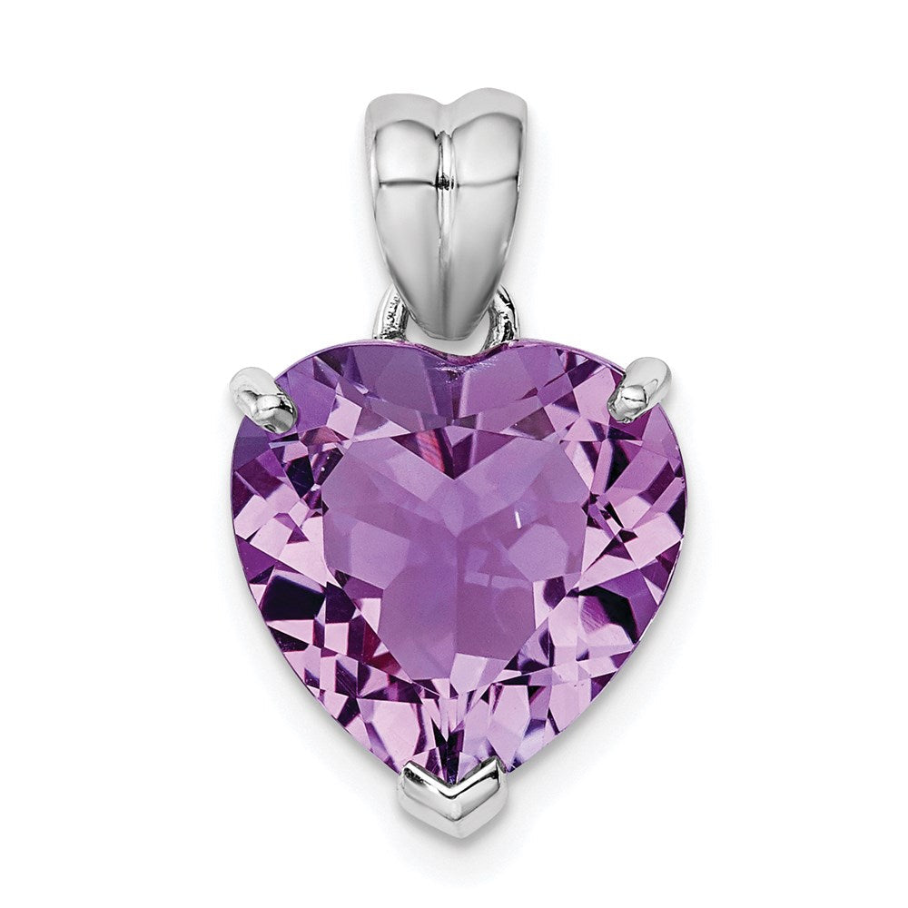 Anhänger mit Amethyst aus rhodiniertem Sterlingsilber
