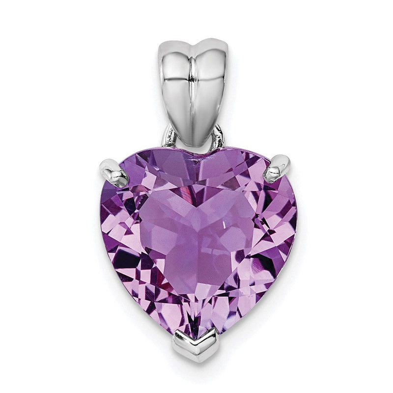 Anhänger mit Amethyst aus rhodiniertem Sterlingsilber
