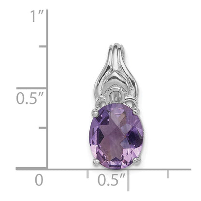 Anhänger mit Amethyst aus rhodiniertem Sterlingsilber