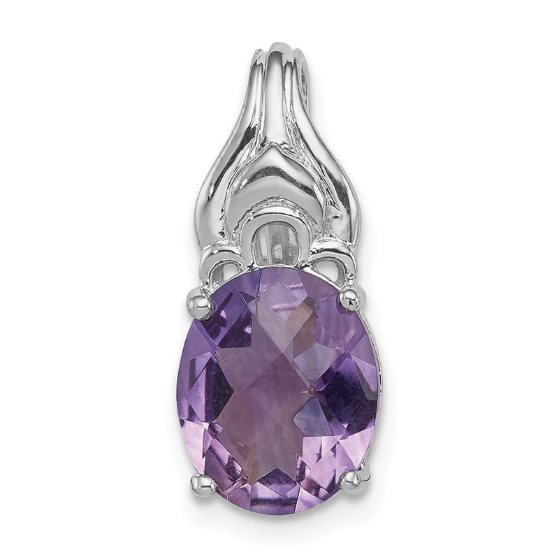 Anhänger mit Amethyst aus rhodiniertem Sterlingsilber