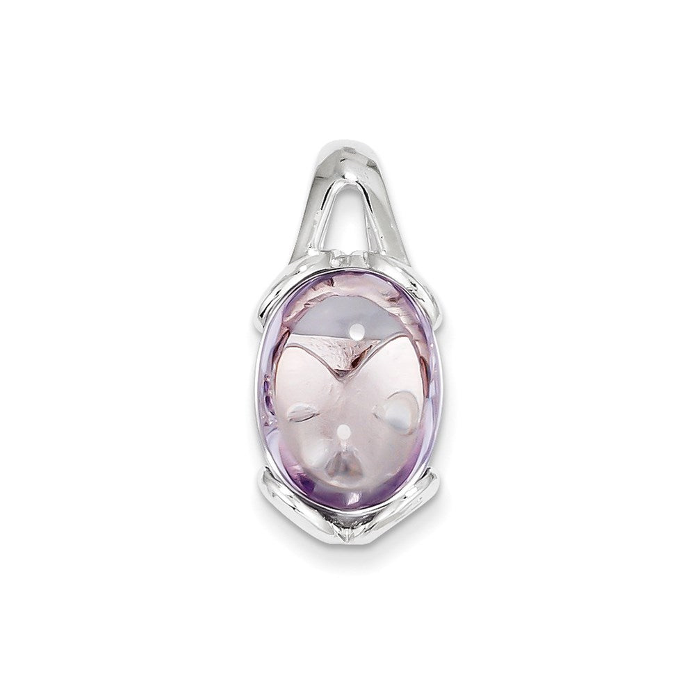 Sterlingsilber Rosa Quarz Anhänger