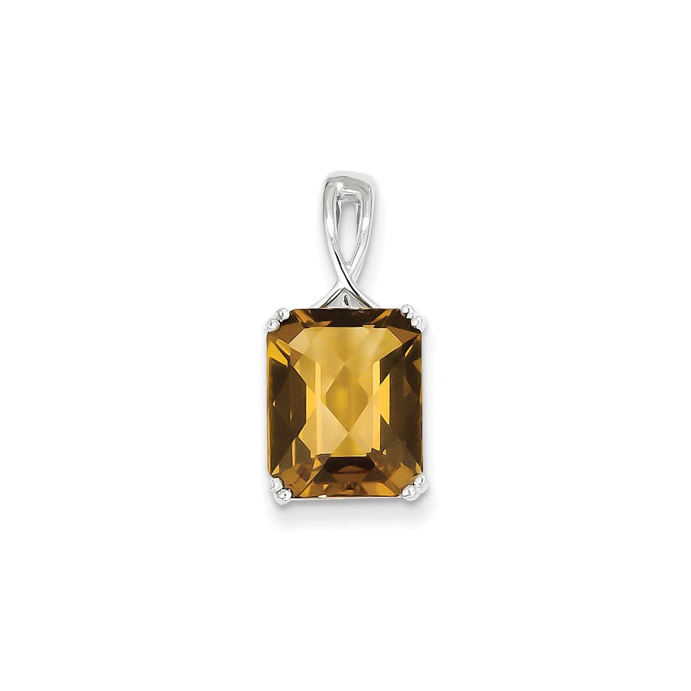 Whiskey-Quarz-Anhänger aus Sterlingsilber