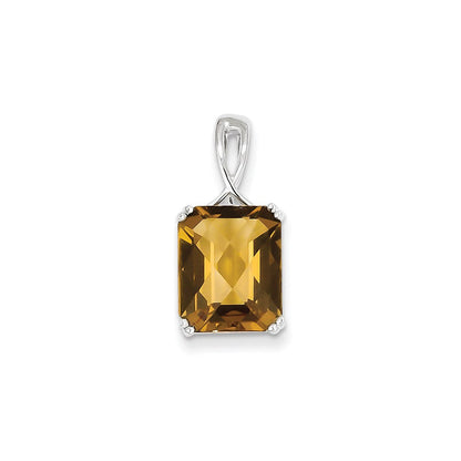 Whiskey-Quarz-Anhänger aus Sterlingsilber