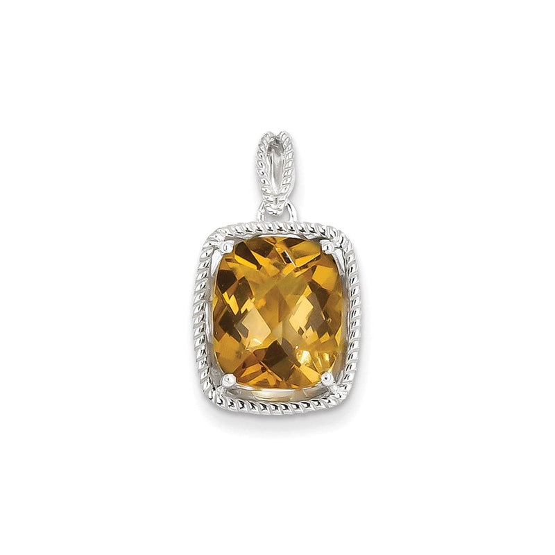 Whiskey-Quarz-Anhänger aus Sterlingsilber