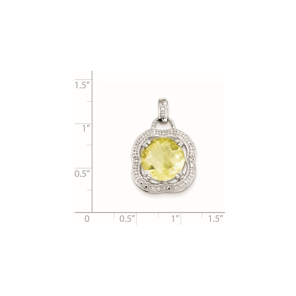 Sterlingsilber Zitrone Quarz Anhänger