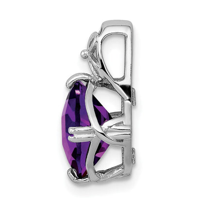 Amethyst-Anhänger aus rhodiniertem Sterlingsilber