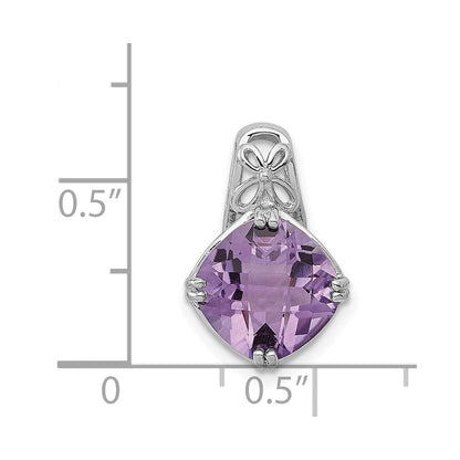 Amethyst-Anhänger aus rhodiniertem Sterlingsilber