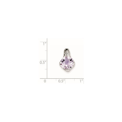 Sterlingsilber Rosa Quarz Anhänger