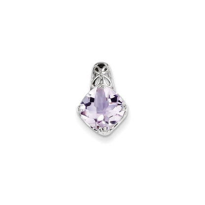 Sterlingsilber Rosa Quarz Anhänger