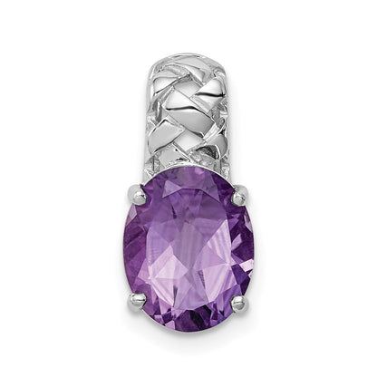 Rhodinierter Anhänger aus Sterlingsilber mit Amethyst