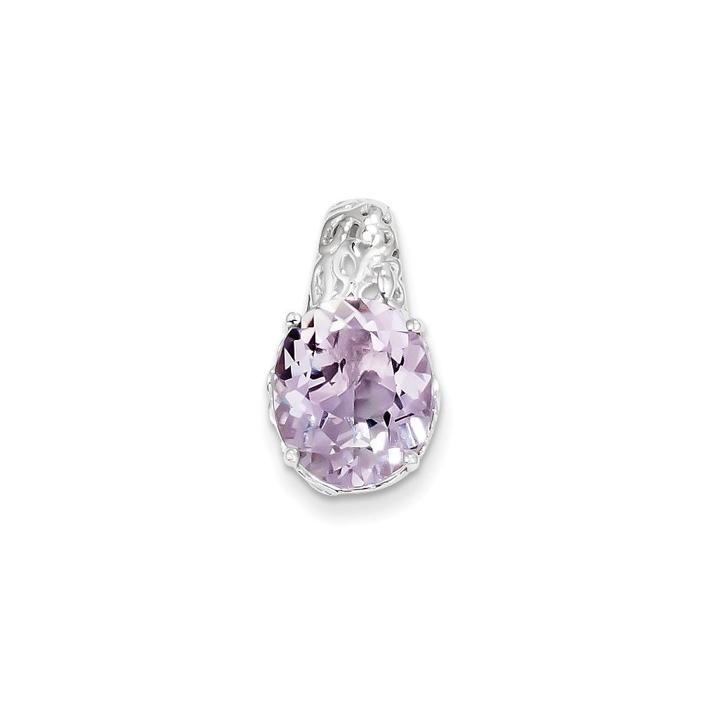 Sterlingsilber Rosa Quarz Anhänger