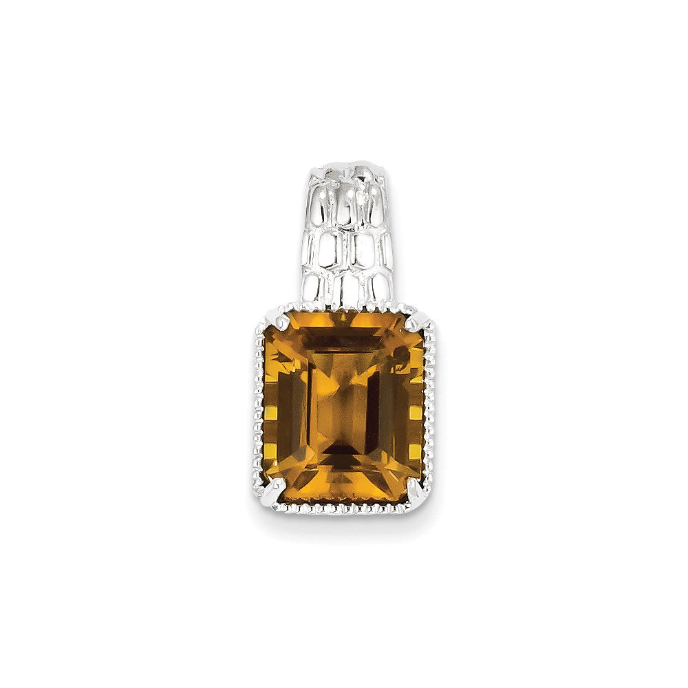 Sterlingsilber Whiskey Quarz Anhänger