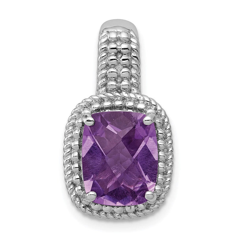 Anhänger aus rhodiniertem Sterlingsilber mit Amethyst