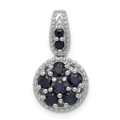 Rhodinierter Anhänger aus Sterlingsilber mit Saphir, 0,86 ct