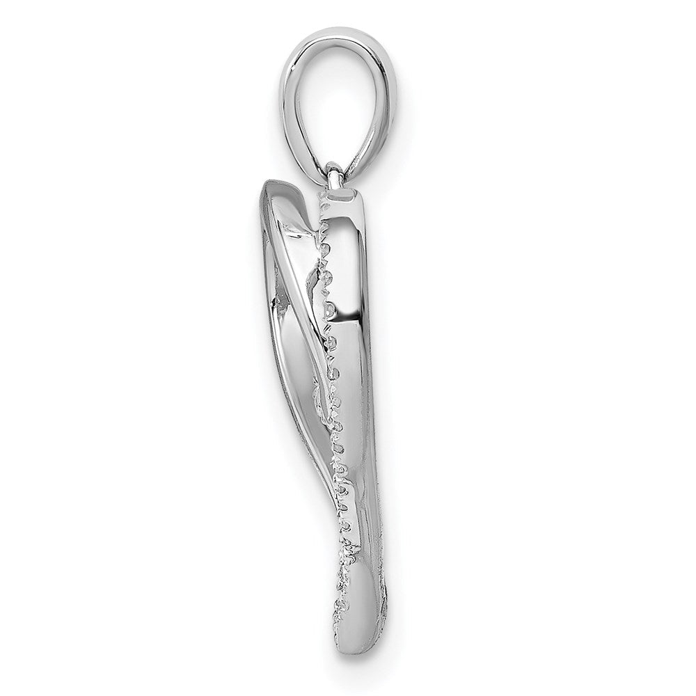 Sterlingsilber Rhodium Diamant. Herz Anhänger