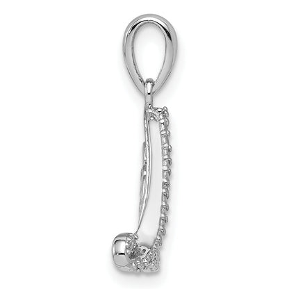 Sterlingsilber Rhodiniert Diamant Liebe Anhänger