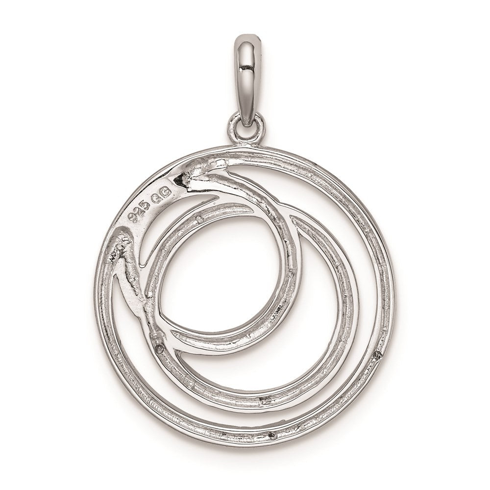 Sterlingsilber Rhodiniert Diamant Anhänger