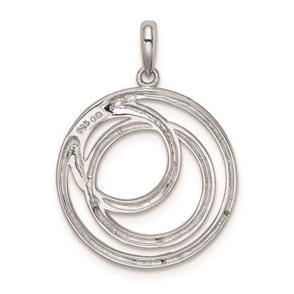 Sterlingsilber Rhodiniert Diamant Anhänger