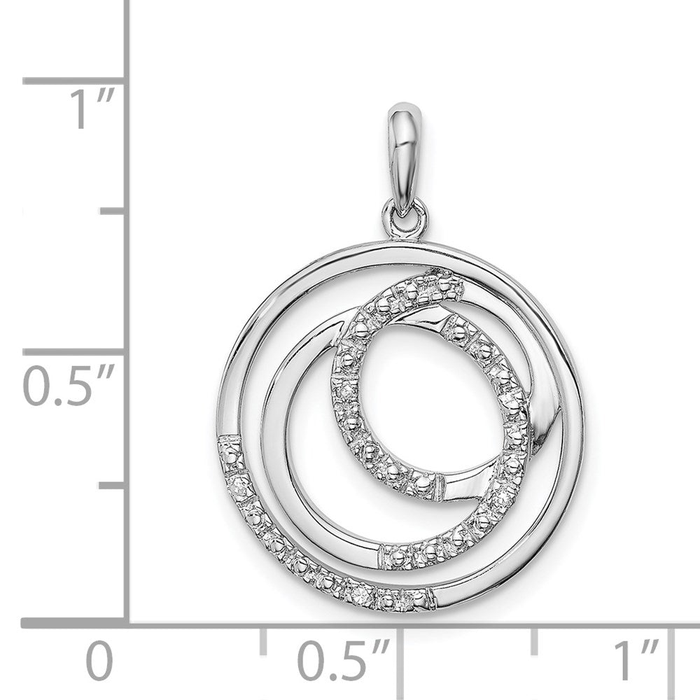 Sterlingsilber Rhodiniert Diamant Anhänger