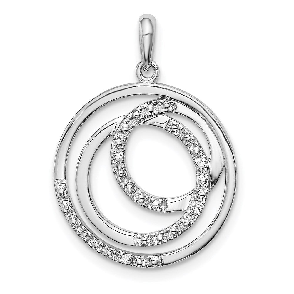 Sterlingsilber Rhodiniert Diamant Anhänger