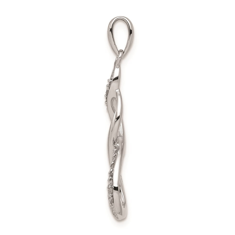 Sterlingsilber Rhodium Diamant. Figure 8 Anhänger