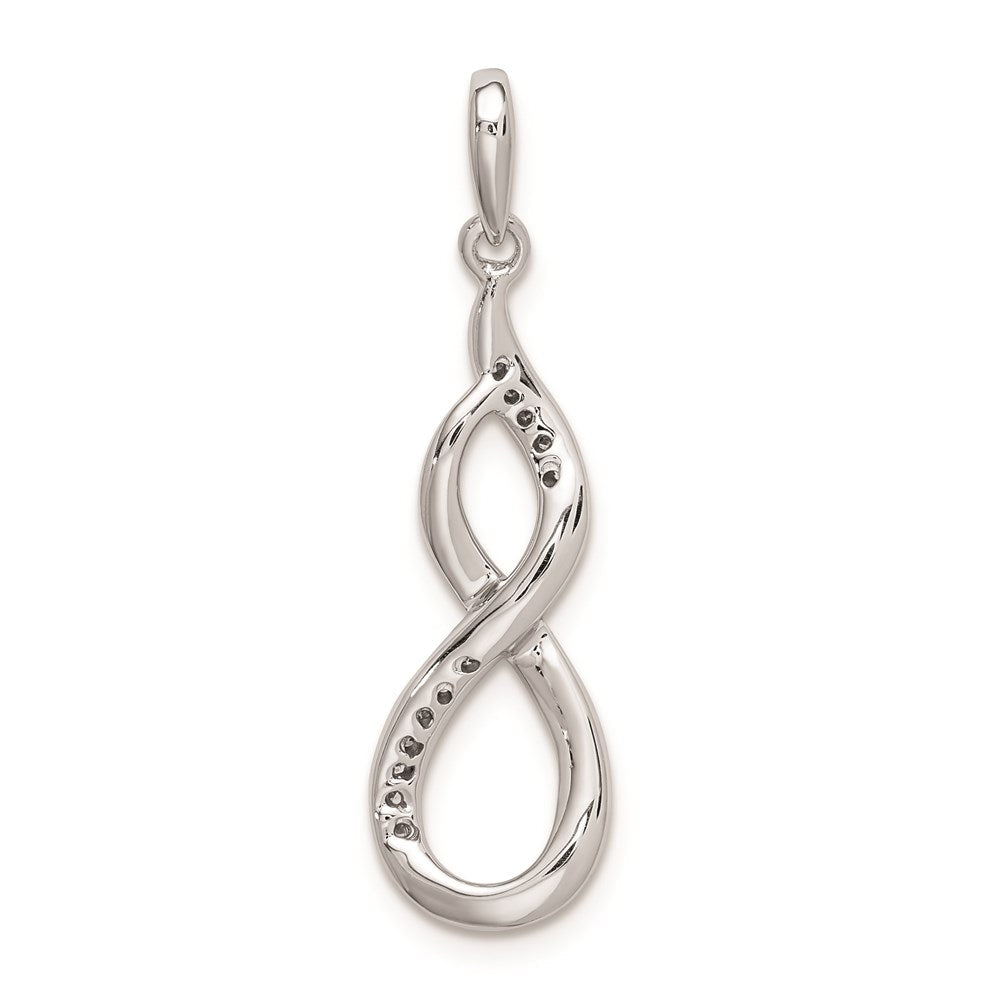 Sterlingsilber Rhodium Diamant. Figure 8 Anhänger
