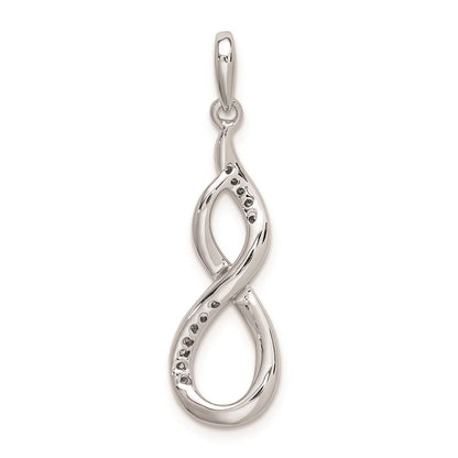Sterlingsilber Rhodium Diamant. Figure 8 Anhänger
