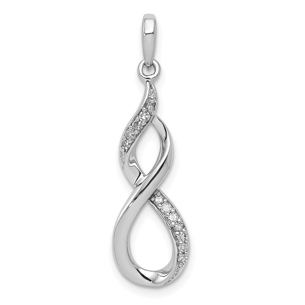 Sterlingsilber Rhodium Diamant. Figure 8 Anhänger