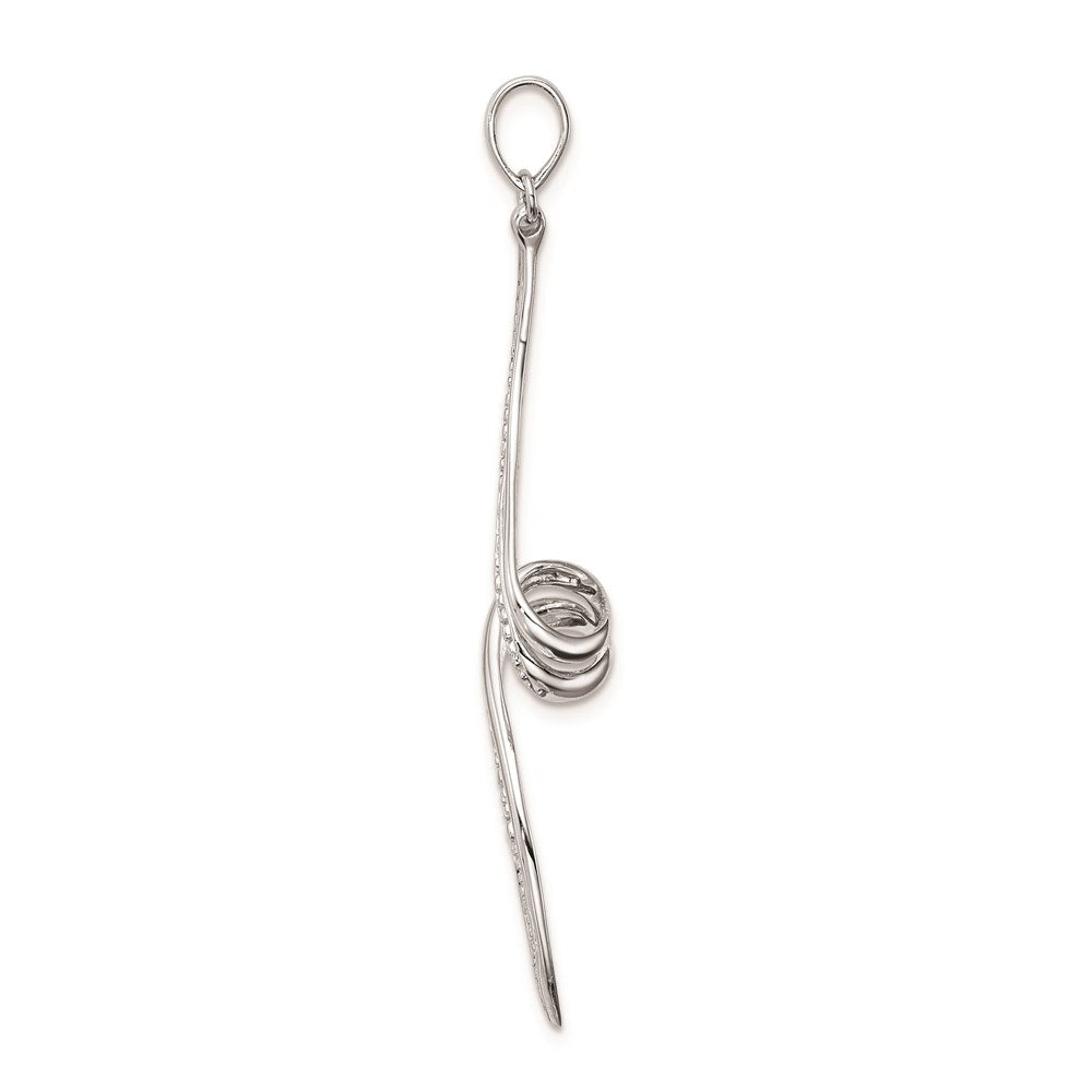 Sterlingsilber Rhodiniert Diamant Wirbel Anhänger