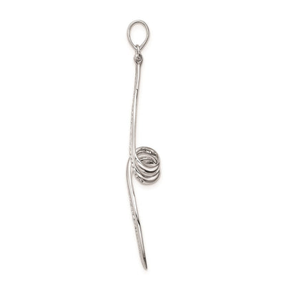 Sterlingsilber Rhodiniert Diamant Wirbel Anhänger
